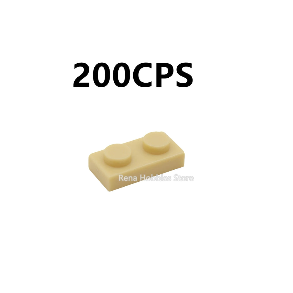 200PCS DIY Building Blocks Thin Figures Bricks 1x2 Dots | Educational Creative Toy Set close-up view