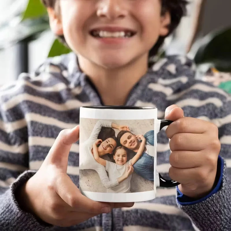 Personalized 11oz Custom Mug | Custom Name and Photo Coffee Cup lifestyle view