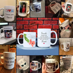 Personalized 11oz Custom Mug | Custom Name and Photo Coffee Cup detail view