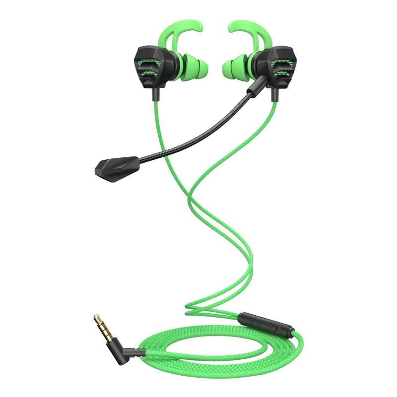 Gaming Headset with 7.1 Surround Sound and Noise-Cancelling Mic | Wired PC Earphones f close-up view