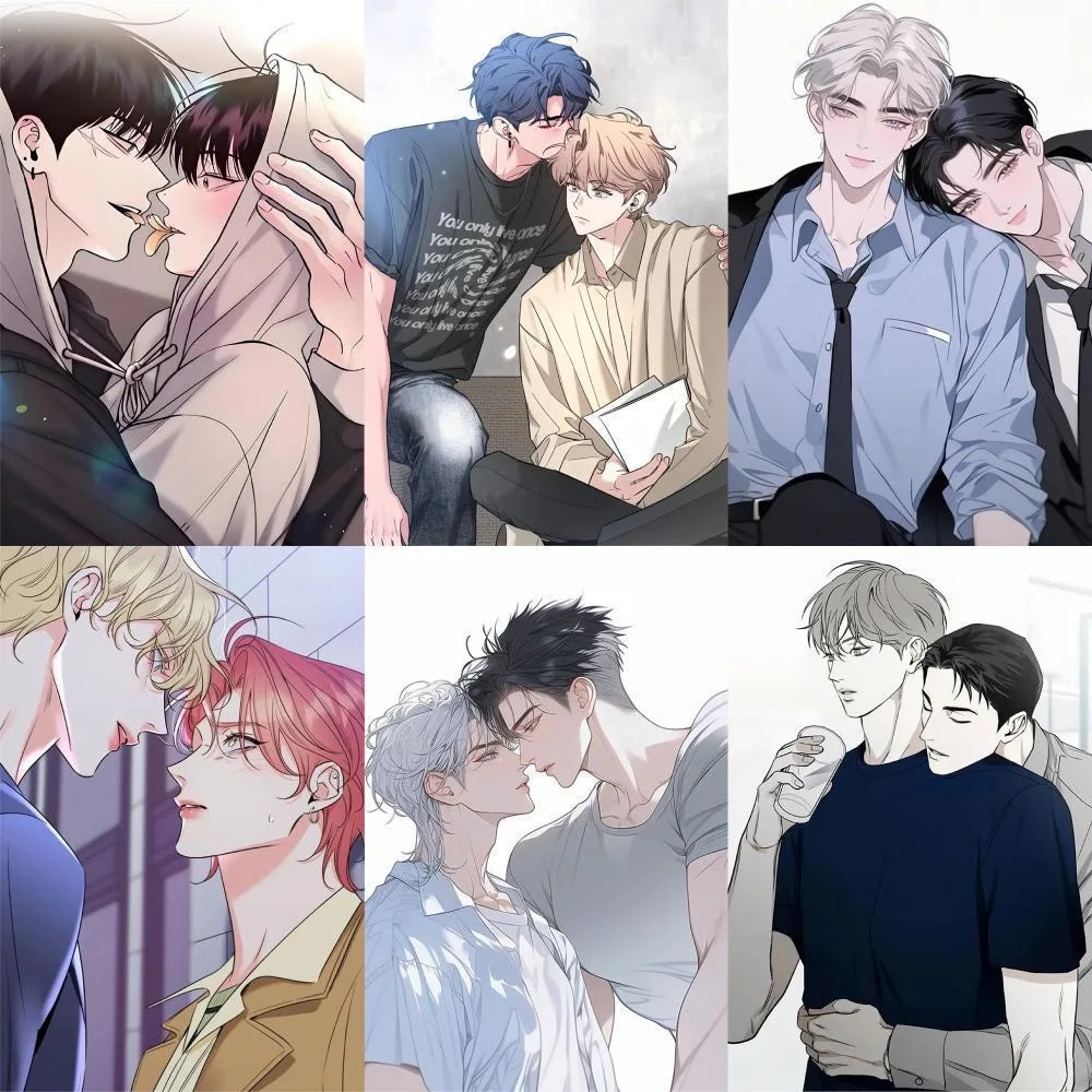 63PCS Korean Webtoon Stickers Set | Cute BL Anime Decoration Self-Adhesive Sticker fo lifestyle view