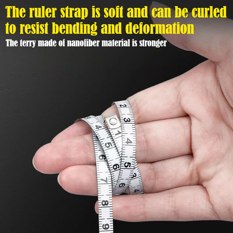 2M Keychain Tape Measure Portable Mini Measuring Ruler Essential forMeasuring Tools Po close-up view