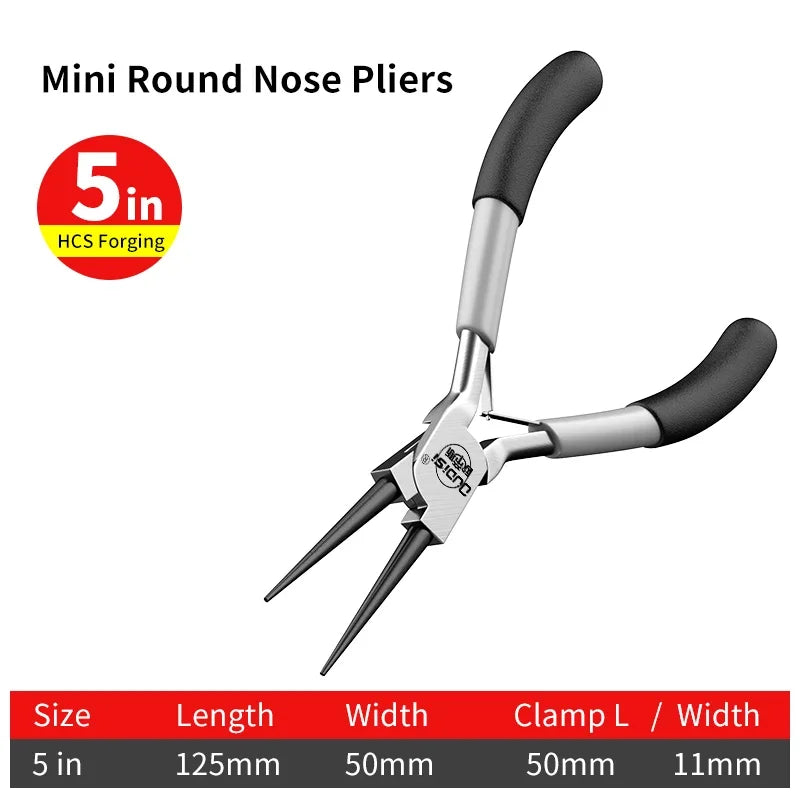 Mini Pliers Set for Jewelry Making | DIY Beading and Craft Tool Kit close-up view