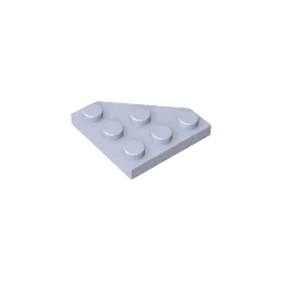 Gobricks GDS-556 Wedge Plate 3 x 3 Cut Corner | Compatible Building Block for DIY alternate view