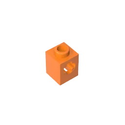 Gobricks GDS-2196 Technical Brick 1 x 1 with Axle Hole | Building Block for Lego close-up view