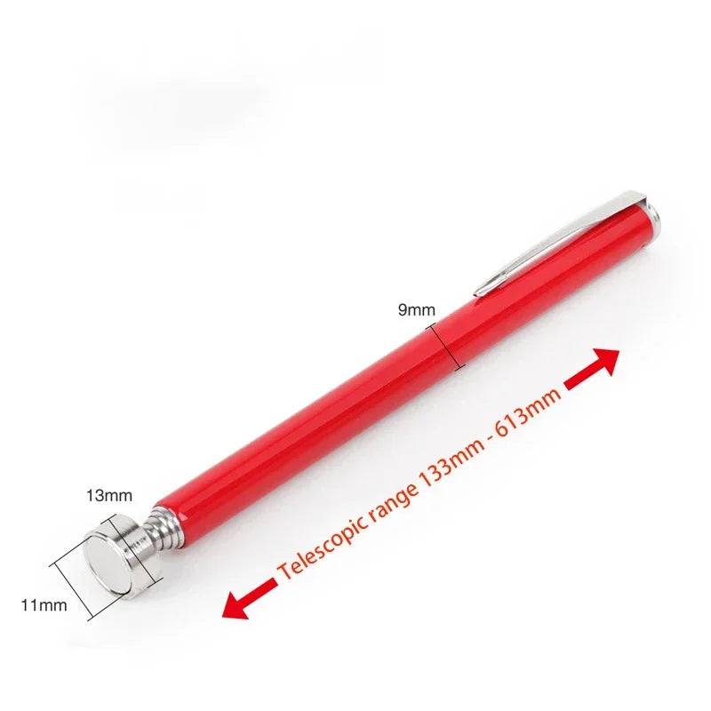 Telescopic Magnetic Pickup Tool | Mini Portable Retractable Magnet Pen for Screws and close-up view