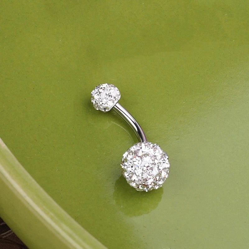 Sweet Dinosaur Navel Ring Zircon Heart Strawberry Belly Button Ring For Women Body Pierc detail view