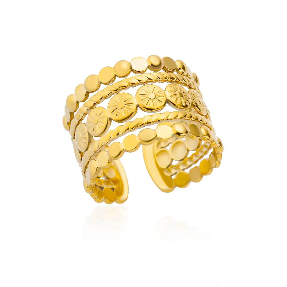 316L Stainless Steel Rings for Women Gold Color Never Fade Luxury Classic rings wedding detail view
