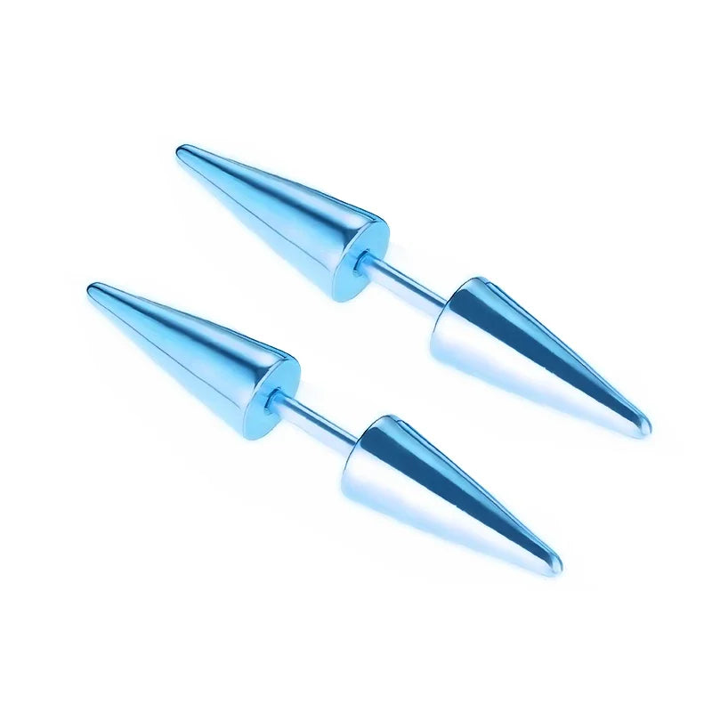 2PCs Classic Fashion Punk Rock Rivet Spike Tip Cone 316L Stainless Steel Women Men additional angle