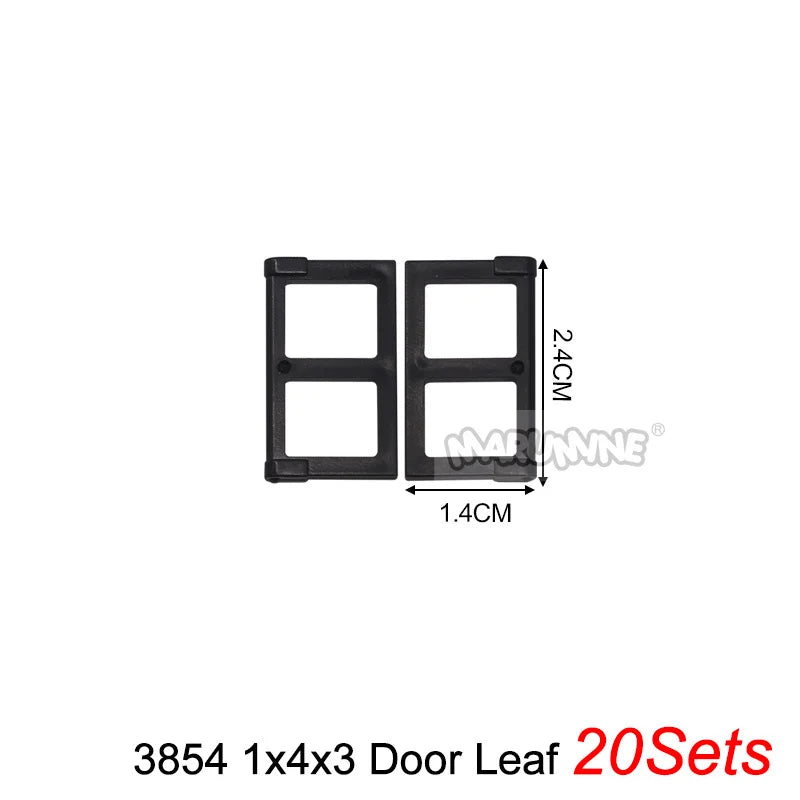 Marumine Window and Door Building Blocks | Compatible City House Parts Set additional angle
