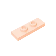 Gobricks GDS-1504 Plate, Modified 1 x 3 with 2 Studs (Double Jumper) | Compatible Buil close-up view