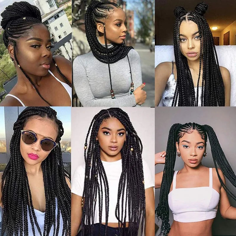 20Inch Synthetic Pre Stretched Braiding Ombre Hair Extension for Black Women Yaki S additional angle