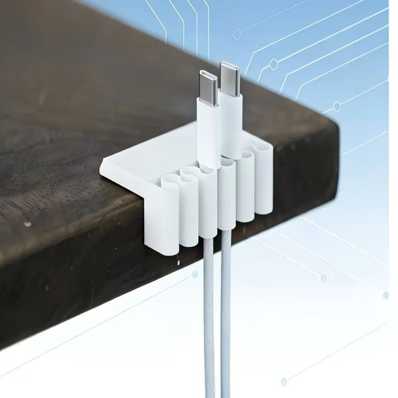 1pcs 3D Printed Desk Cable Organizer Clip – Multi-Slot USB Cord Holder, Edge Manageme alternate view