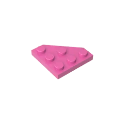 Gobricks GDS-556 Wedge Plate 3 x 3 Cut Corner | Compatible Building Block for DIY alternate view