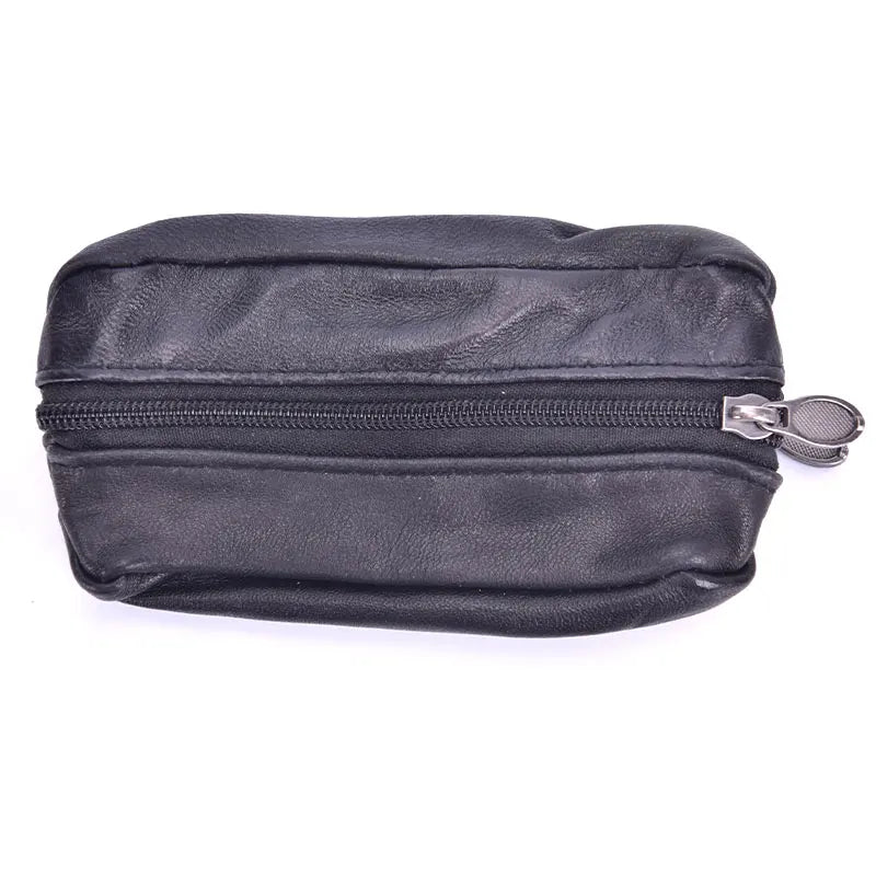 Mini Zipper Soft Purse | Unisex Small Wallet for Money and Pocket Change close-up view