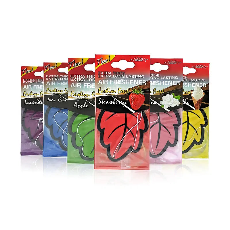 Leaf Shape Hanging Car Air Freshener Tea Paper Scented Tablets