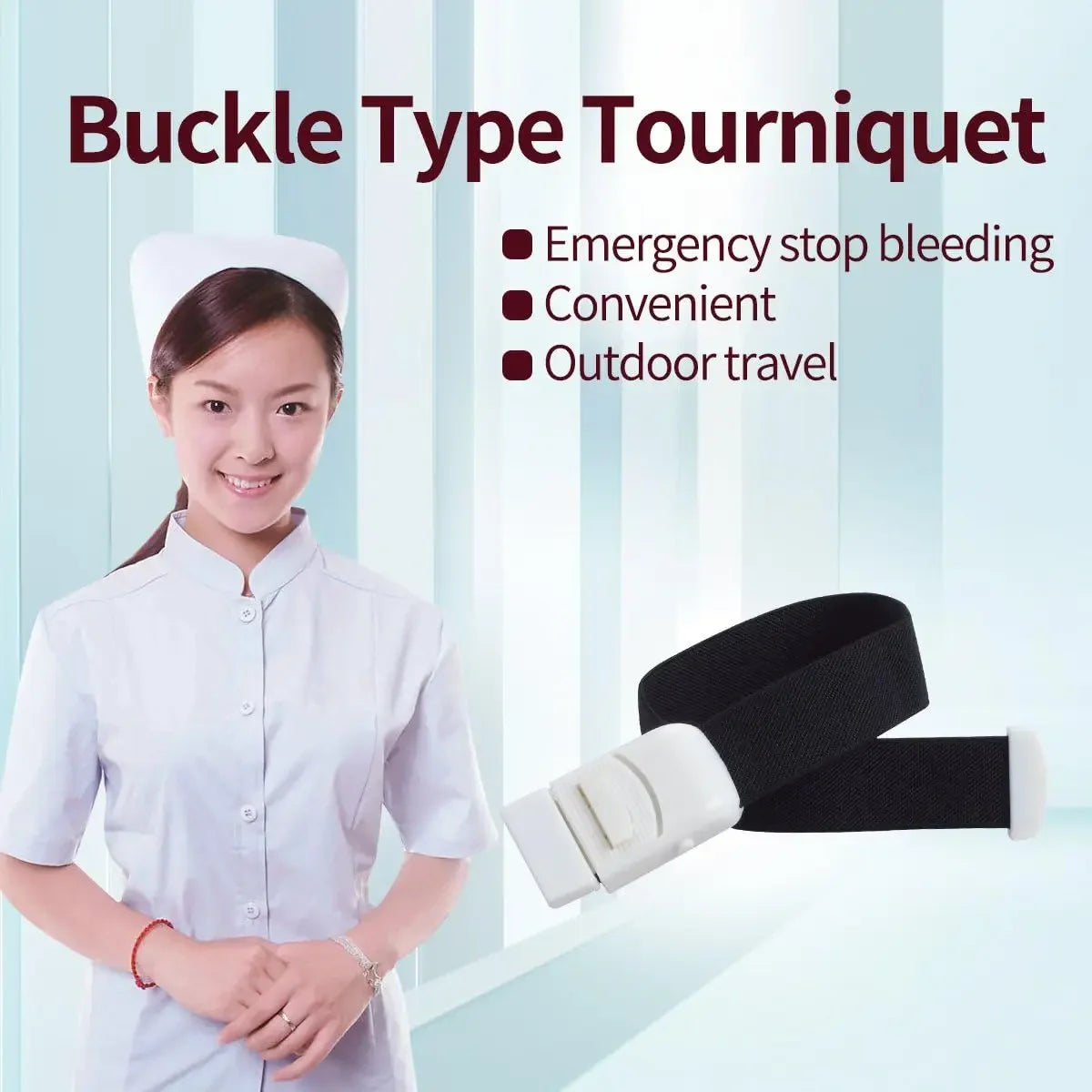 Emergency Medical Tourniquet | Quick Release First Aid Kit for Outdoor Camping and additional angle