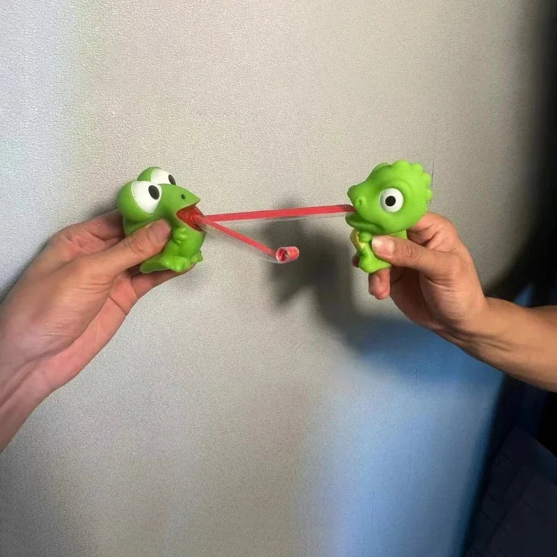 Creative Fidget Decompression pinch toy Frog Dinosaur Sticking Tongue Out Relieve Str lifestyle view
