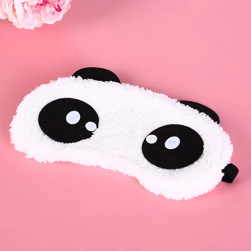 Cartoon Panda Sleep Eye Mask | Light Blocking Cotton Eyeshade for Relaxation lifestyle view