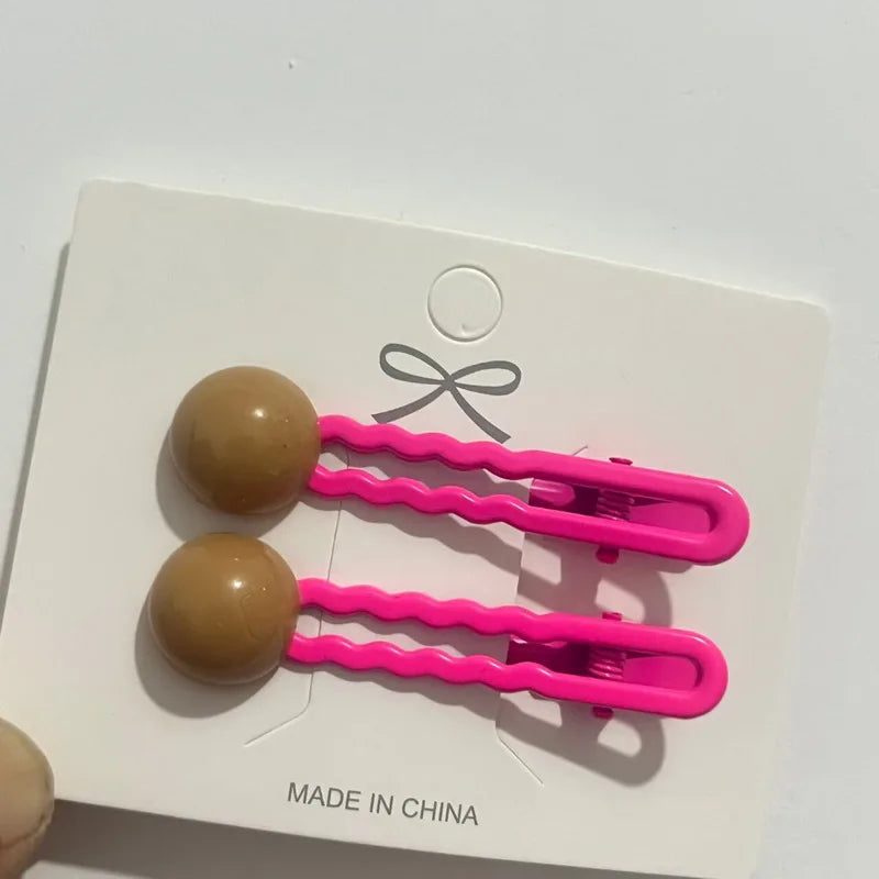 2Pcs/Set Simple Hair Clips For Girls Cute Hair Barrettes Baby Hairpins Kids Headwear Cli detail view