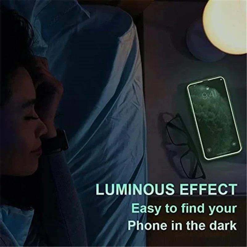 3PCS Night Light Luminous Screen Protector Used Phone for IPhone 12 11 13 14 15 16 17 Pro Max Plus Mini Case Tempered Glass Film