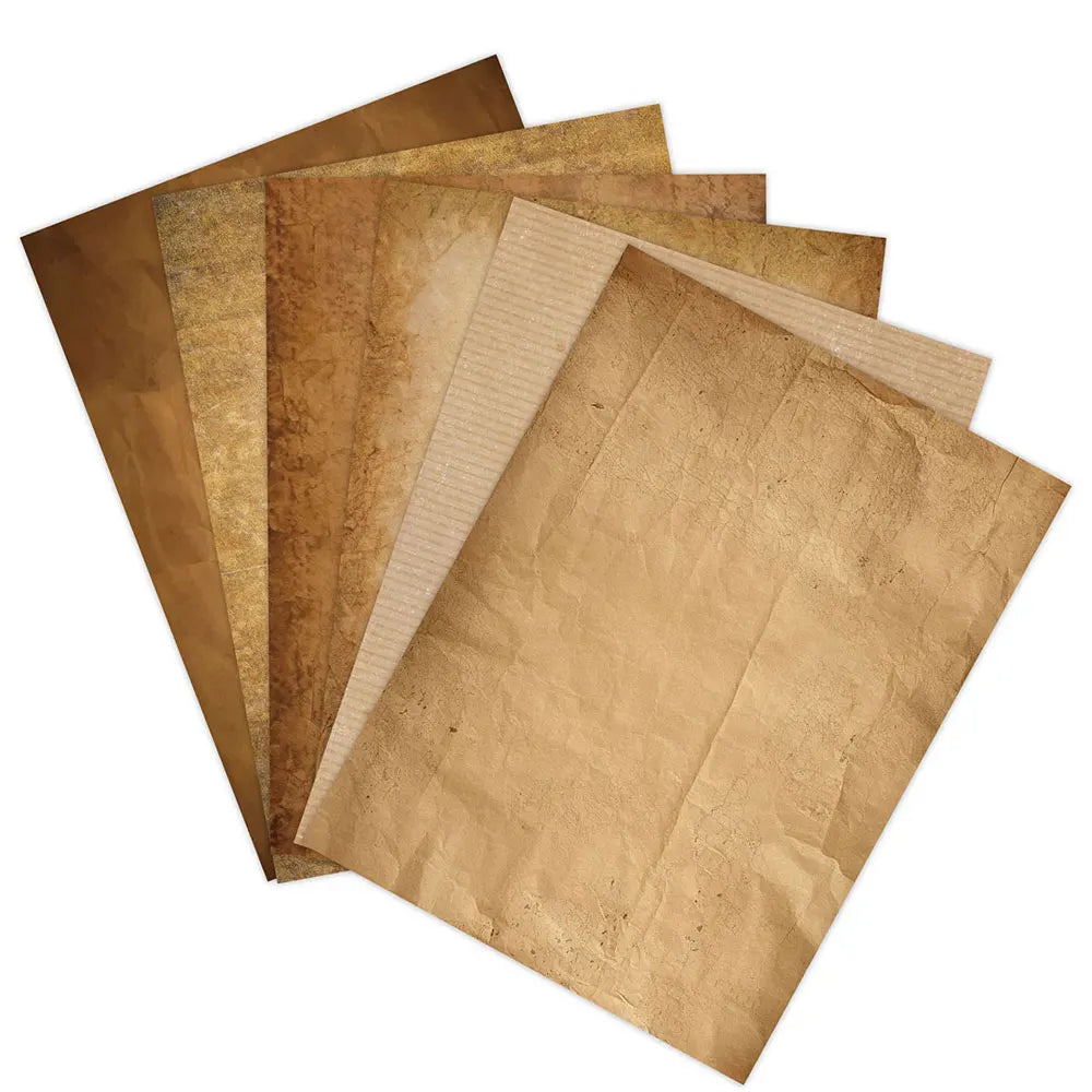 48 Sheets Vintage Scrapbook Paper Set | A4 Retro Junk Journal Collage Supplies lifestyle view