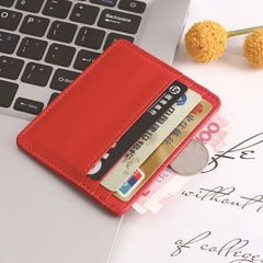 1Pc Pu Leather ID Card Holder | Candy Color Multi Slot Slim Card Case Wallet detail view