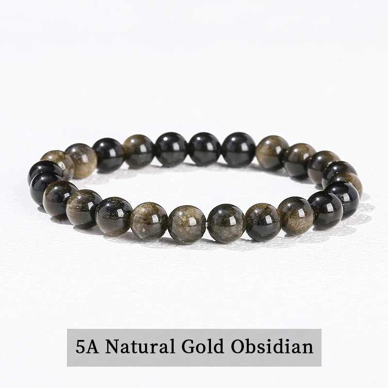 JD Natural Black Spectrolite Flash Smooth Beaded Bracelet Women Men 6 8 10mm Labradori close-up view