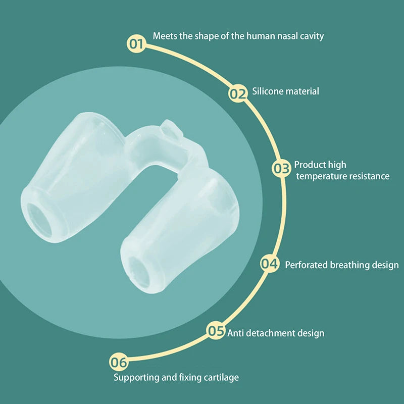 Nasal Support Clip for Rhinoplasty Recovery | Silicone Nose Shaper for Snoring close-up view