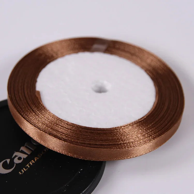 22 Meters/Roll 6mm Silk Satin Ribbons Christmas Halloween Birthday Party Gift Wrapping R detail view