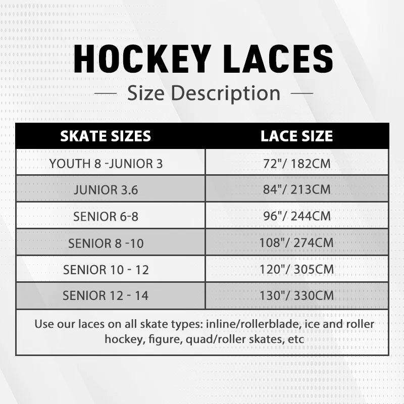 UICE Ice Hockey Shoelaces Box-Packed Ice Hockey Skate Laces 84/96/108/120in Dual La additional angle