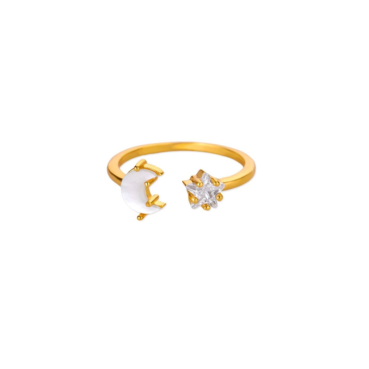 Stainless Steel Cross Flower Heart Ring 18K Gold-plated Anti Fading Rings Women Wedding Golden Jewelry Vacation Accessories Gift