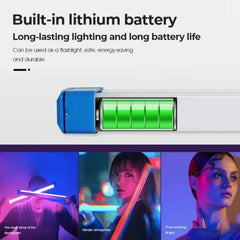 Colorful Tube Light RGB Light | Portable USB LED Lamp for Room Decor and Photography close-up view