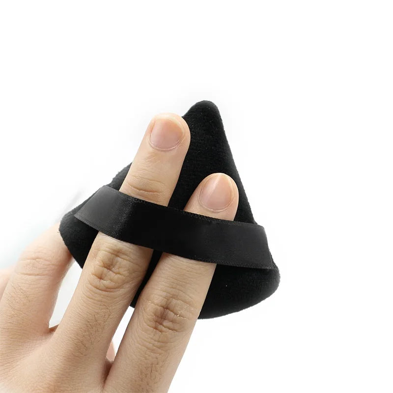 Reusable Triangle Velvet Powder Puffs | Soft Face Makeup Sponges lifestyle view