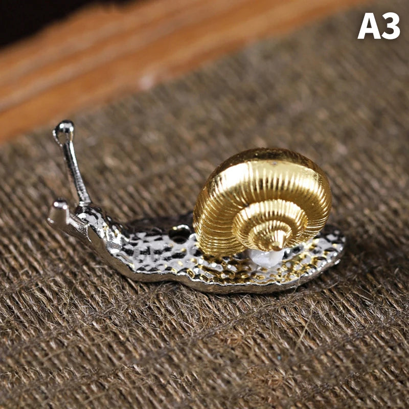 Dragon Turtle Incense Holder | Brass Alloy Incense Burner with Snail Sculpture additional angle