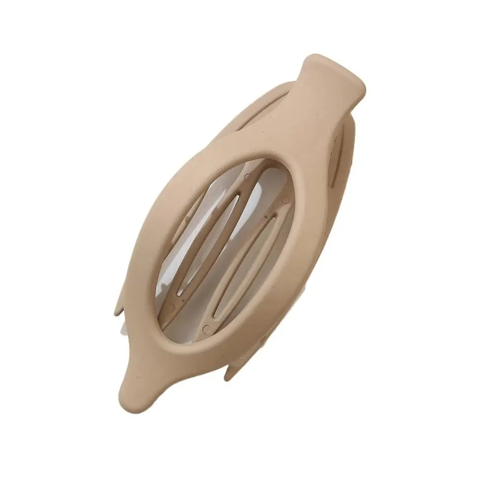 Grote Plastic Haarklauw Clip Matte Kleur Haarklemmen Grip Holte Ovale Geometrische additional angle