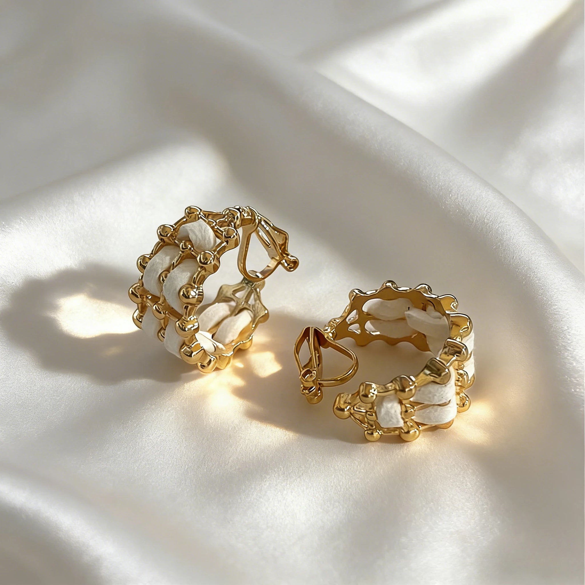 2026 Gold Wide Hoop Clip-On Earrings for Non-Pierced Ears