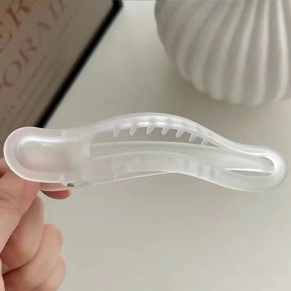 New Acrylic Matte Duckbill Hair Claws Barrettes Bow Solid Color Hair Clips Hair Accessor detail view