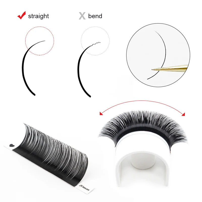 Winky Beauty 12 Rows Faux Mink Individual Eyelash Extensions | Soft and Thick Lashes alternate view