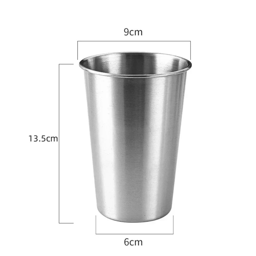240/300/350/400/500ml Stainless Steel Beer Cup Drinking Mug For Camping Party Coffee W close-up view
