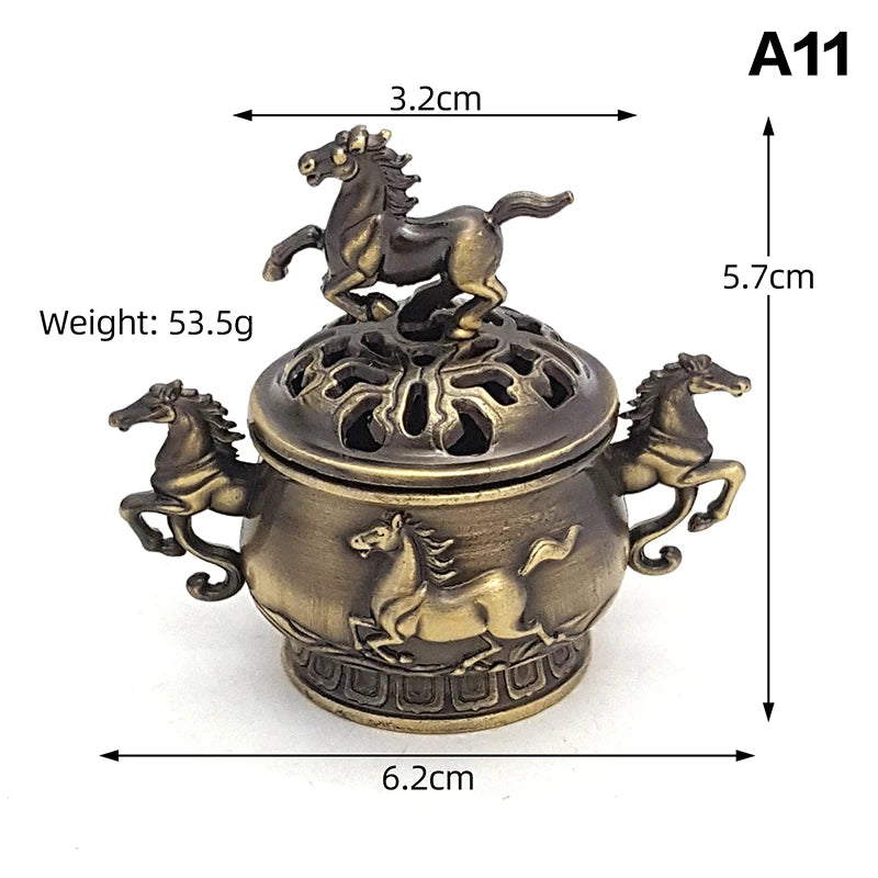 Alloy Lucky Incense Burner Bowl Incense Holder With Handle | Ancient Style Yoga Medit lifestyle view