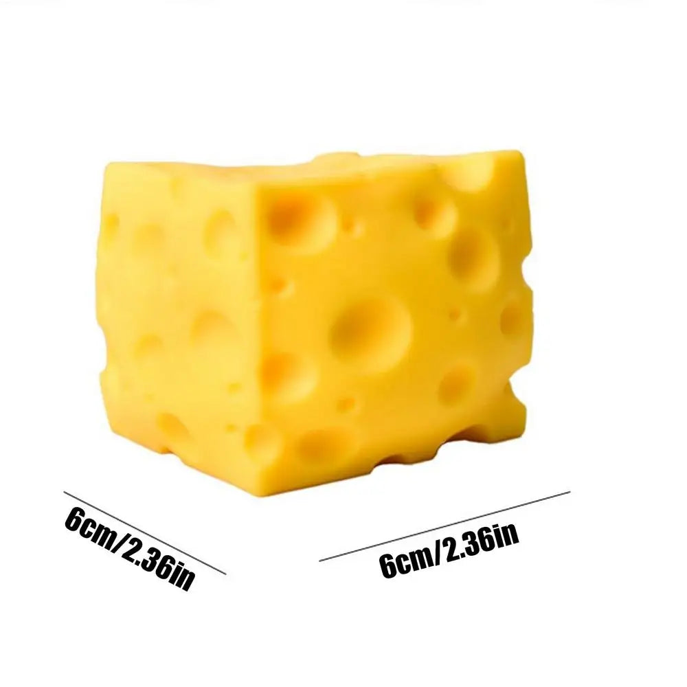 Squishy Cheese Cube Fidget Toy | Slow Rebound Stress Relief Sensory Toy alternate view