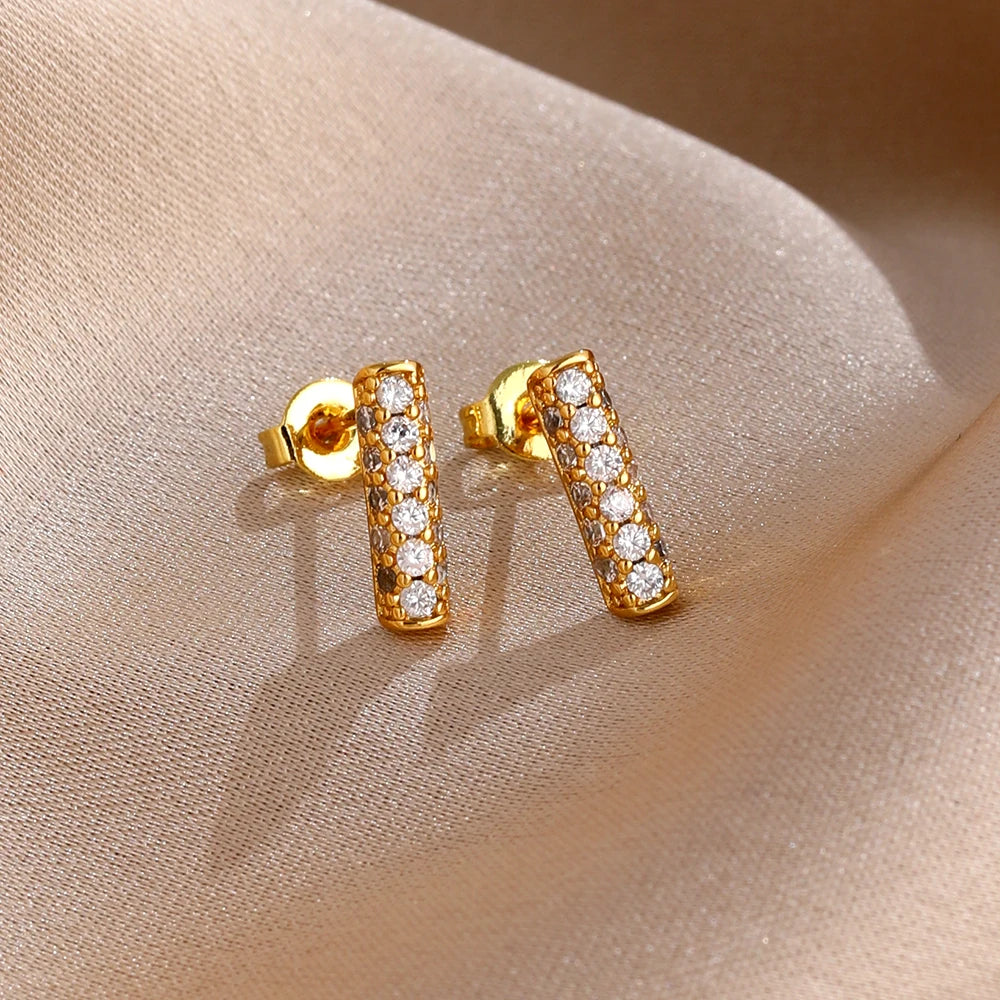 2026 New Fashion Hoop Earrings Set for Women | Ginkgo Leaf Enamel Flower Stud, Cute additional angle