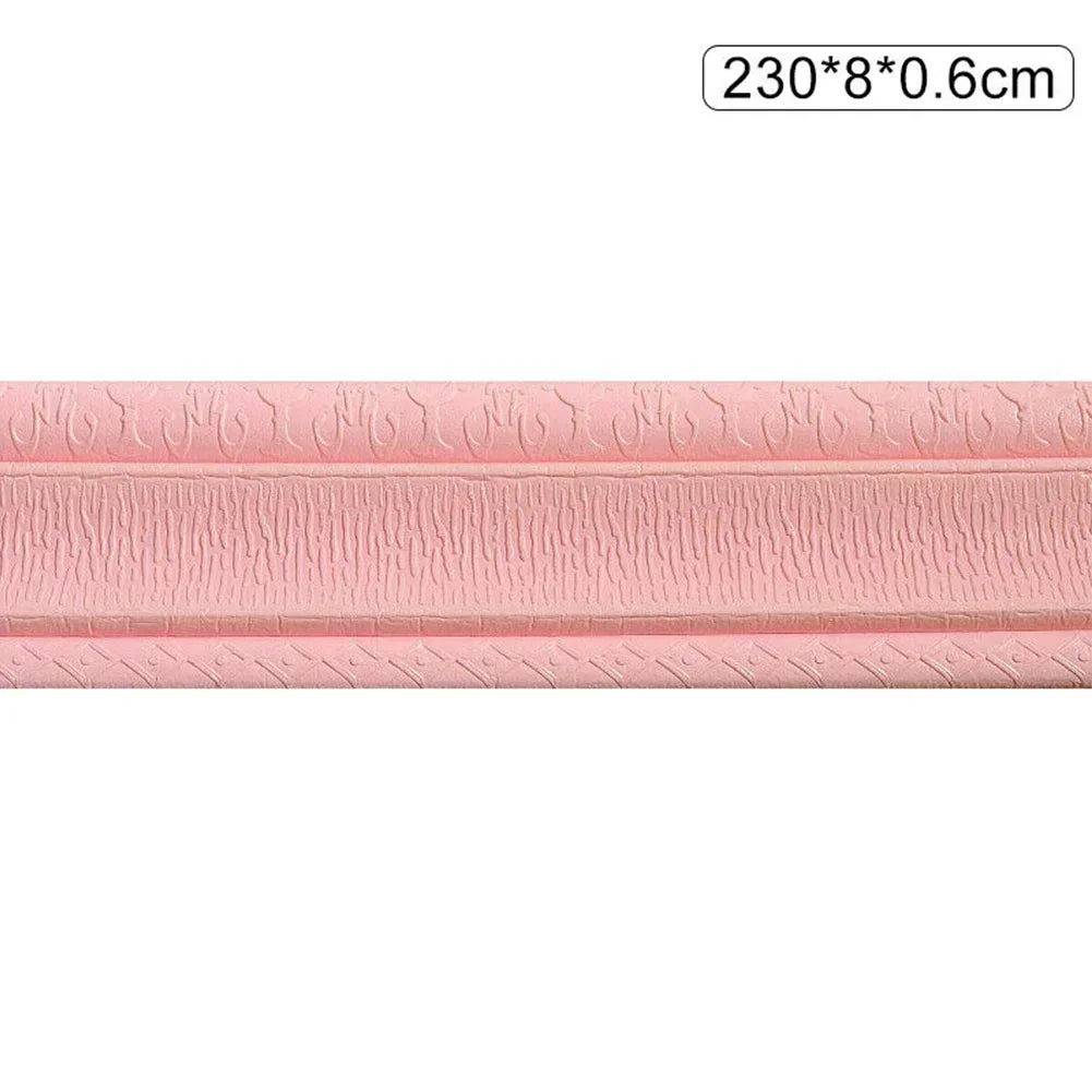 3D DIY Foam Skirting Border Tile Sticker | Waterproof Self-Adhesive Wall Edge Trim alternate view