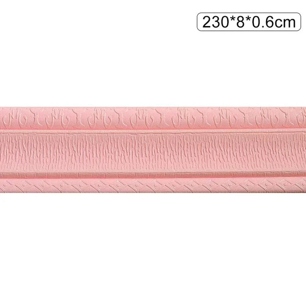 3D DIY Foam Skirting Border Tile Sticker | Waterproof Self-Adhesive Wall Edge Trim alternate view