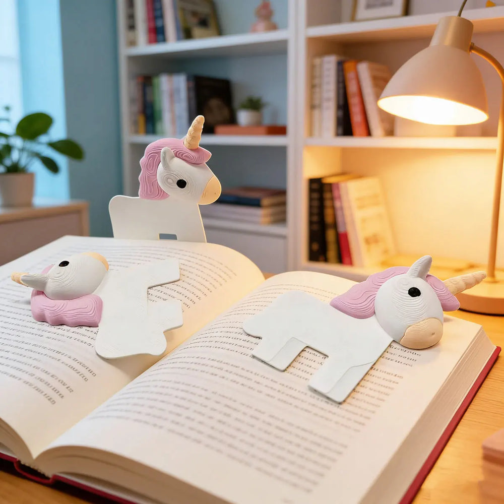 Creative 3D Unicorn-Shaped Page Divider, Cute Cartoon Reading Bookmark, Small Gift Ornament