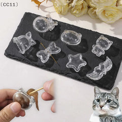〔CC11〕2pcs Pet Hair Keepsake Box Transparent Dog Cat Fur Storage Box For DIY Memorial Decor Gift For