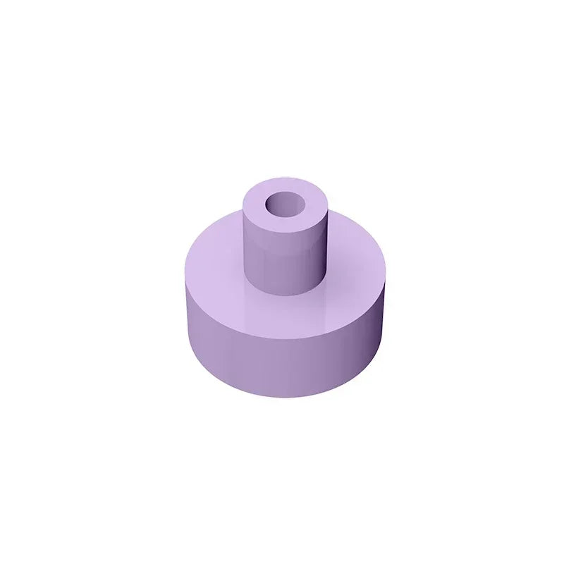 Gobricks Tile Round 1x1 with Bar and Pin Holder | Compatible Building Block alternate view