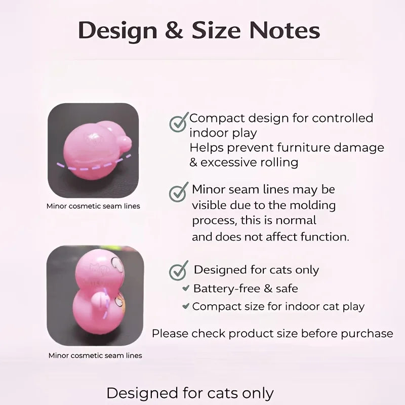 5pcs Self-Rolling Tumbler Cat Toy: Battery-Free, Automatically Rolls to Amuse Your Cat—A detail view