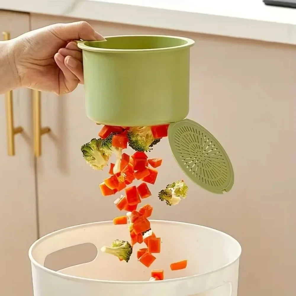 2 IN 1 Faucet Hanging Sink Drain Basket Detachable Bottom Cover Food Residue Filter R lifestyle view